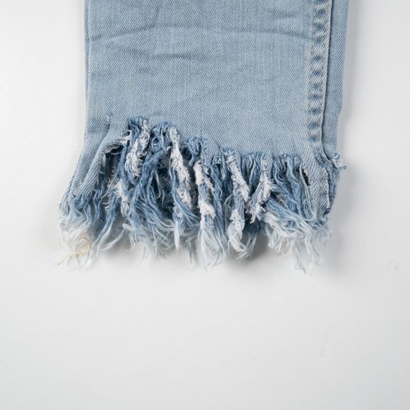 FREE PEOPLE light wash distressed skinny jeans size 27 - Picture 4 of 12